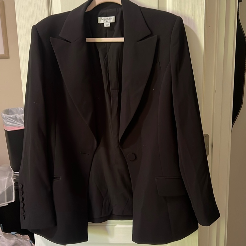 Sergio Hudson Oversized Black Blazer
